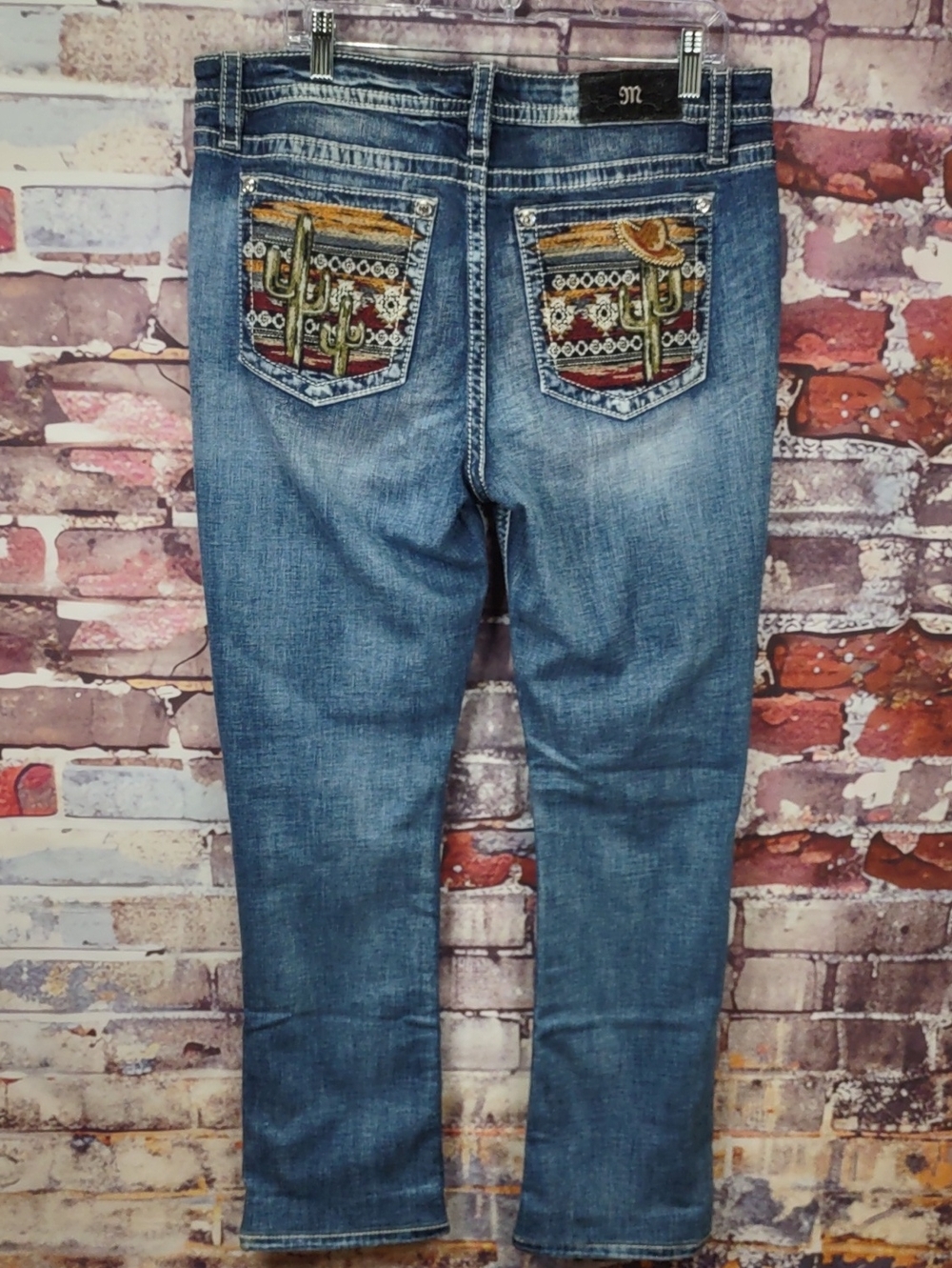 Miss Me Chloe Bootcut Jeans with Southwestern Cactus Pocket Embroidery